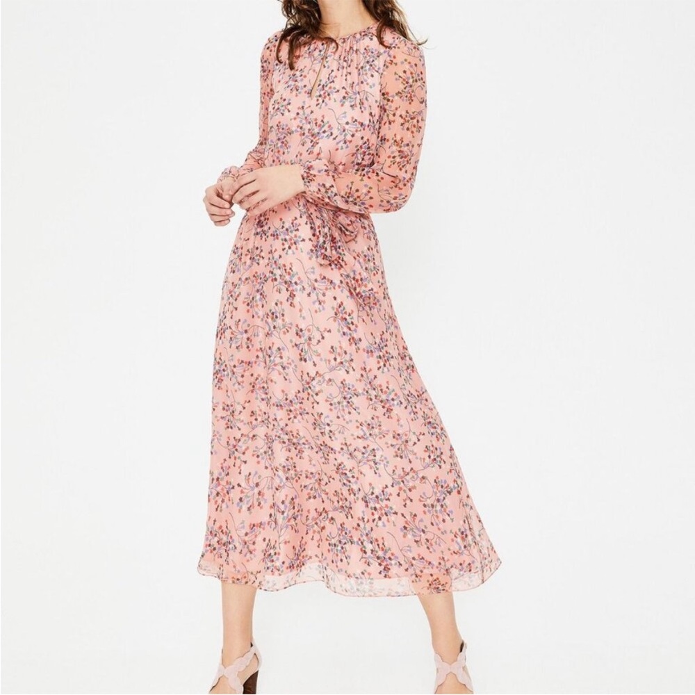 Boden Kyra Pink Floral Maxi Dress
